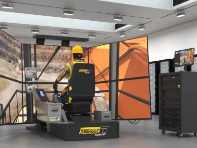 Operator on LX6 Mining Machine Simulator 3D model