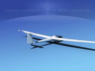 Glaser-Dirks DG-300 Glider V06 Low-poly 3D model