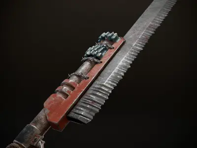 Post-apocalyptic sword 3D model