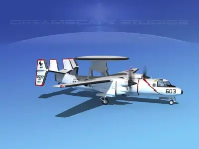 Grumman E-2C Hawkeye V03 3D model