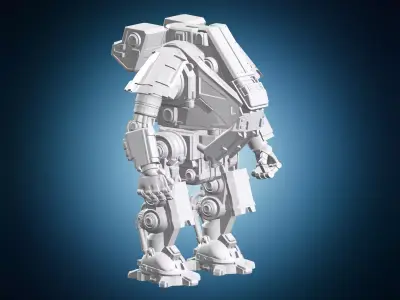 Sci-Fi Combat Mech Robot Miniature 3D print model