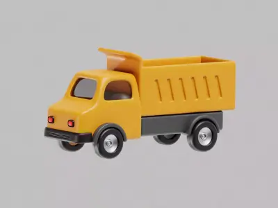 Dump Truck Cartoon Low-poly 3D model purchase