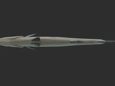 Low Poly Pacific Barracuda Low-poly 3D model