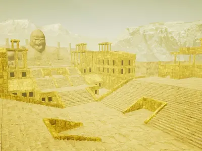 CW The Flash Gorilla City 3D Model Low-poly 3D model