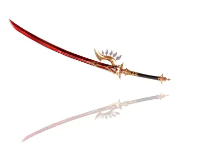 Royal Guard Long Sword Low-poly 3D model