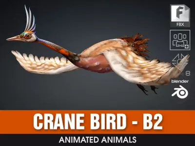 Crane Bird-B2 3D model