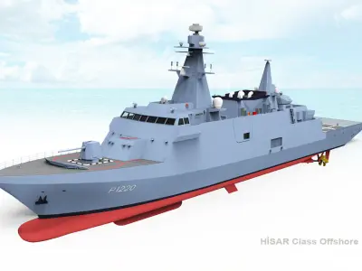 TCG HISAR Class Offshore Patrol Ship 3D model