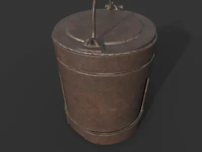 Vintage Rust Box Low-poly 3D model
