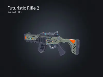 Futuristic Rifle V2 Low-poly 3D model