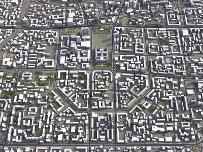 Ulaanbaatar Low-poly 3D model