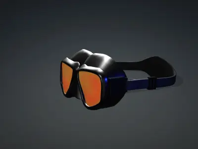 High Quality Googles low poly Low-poly 3D model
