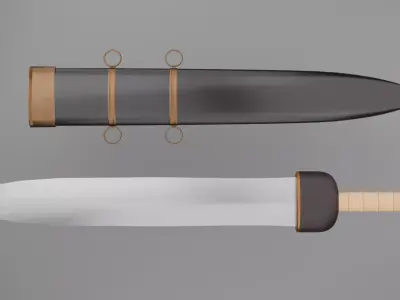 The rim sword gladius Low-poly 3D model