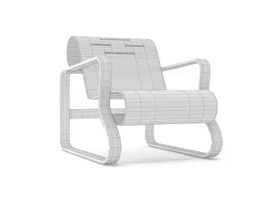 FREE Contemporary Wooden Armchair Free 3D model