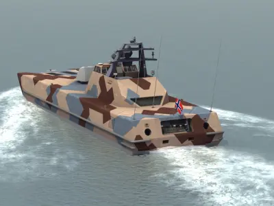 HNoMS Skjold Corvette 3D model