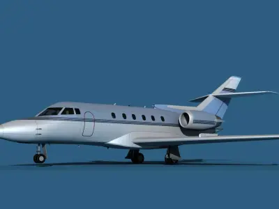 Hawker Siddley 800SR V09 3D model