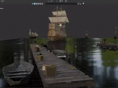 The Lost Ship Free 3D model