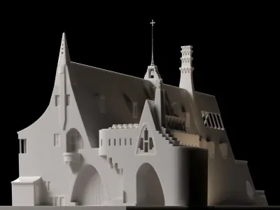 Celler Guell - Bodegas Guell - Antoni Gaudi 3D model