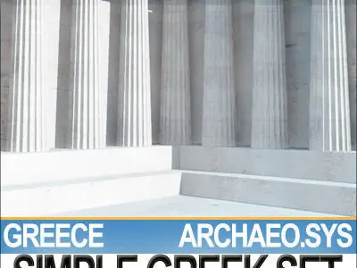 Simple Greek Environment 3D model