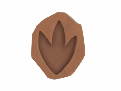 Dinosaur Footprint Fossil 3D model