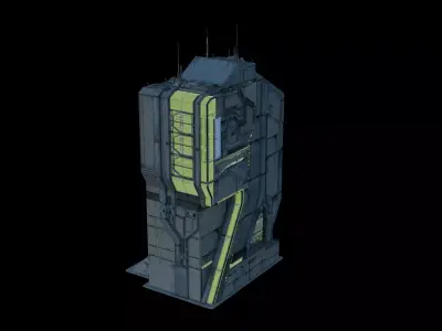 Cyberpunk Building 7 Low-poly 3D model purchase