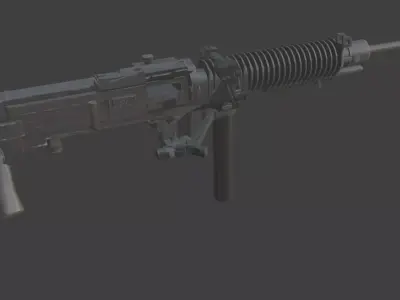 gun type92 Low-poly 3D model