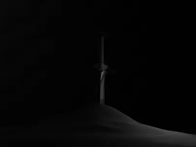 Basic Dark Sword - Game-Ready Free low-poly 3D model