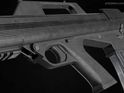 Bushmaster M17S Low-poly 3D model