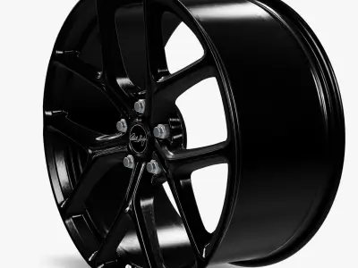 Carroll Shelby Wheel Company CS3 Wheel Gloss Gunmetal Mustang 3D model