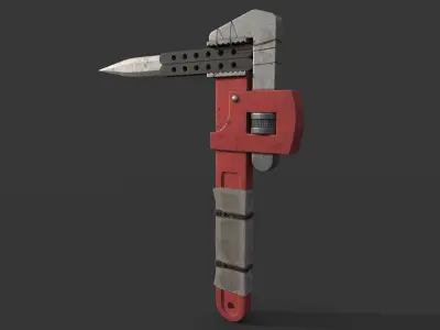 Wrench Weapon HighPoly 3D model