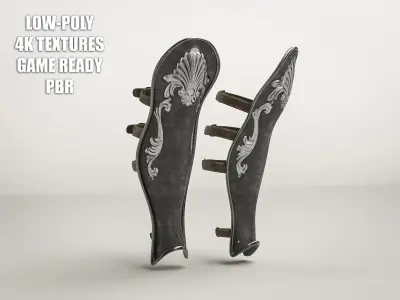 Roman Leg Armor Greave Low-poly 3D model