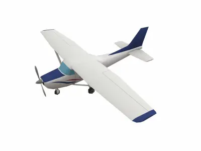 Low-poly Airplane Free low-poly 3D model