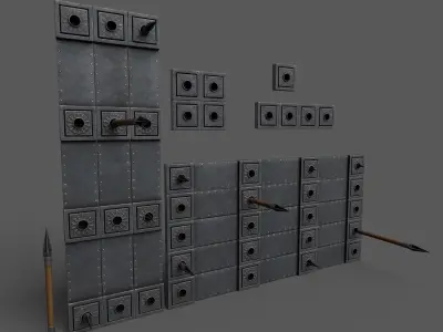 Spear-Trap Low-poly 3D model