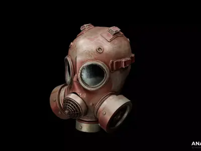 Rusty Gas Mask 3D Model Low-poly 3D model