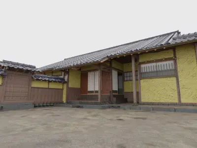 Actual Samurai house 18C in Japan 3D model