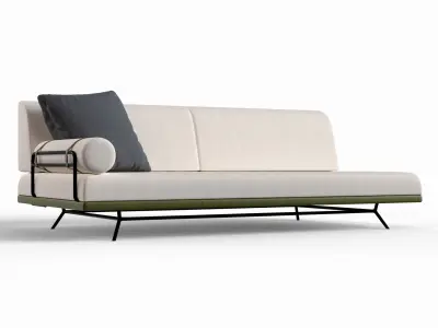Upholstered Sleeper Sofa Free 3D model