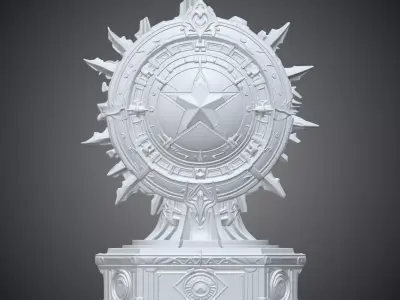 Heroic Shield Medallion  Legendary Star Emblem PM-329 3D print model