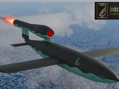 V1 Flying Bomb Low-poly 3D model