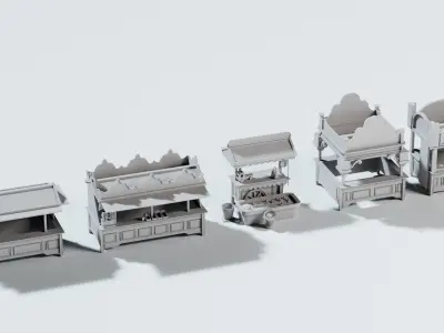 stand fairground 3D model