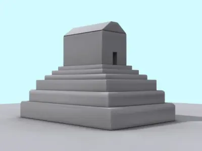 Tomb of Cyrus the Great Low-poly 3D model