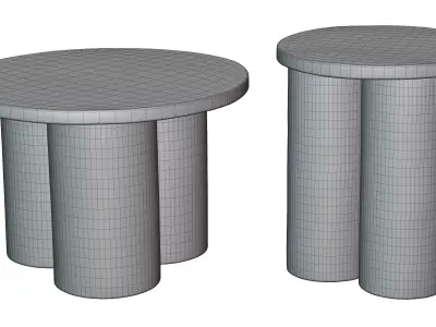 Big Foot Cafe Table Free 3D model