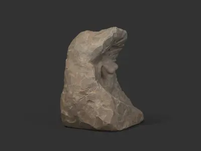 Sculpture Rock Woman 3D model
