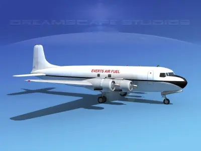 Douglas DC-6 Everts Air Fuel 3D model