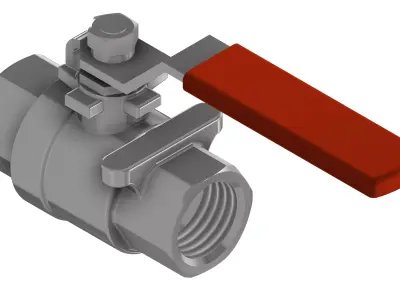 Ball valve 3D model