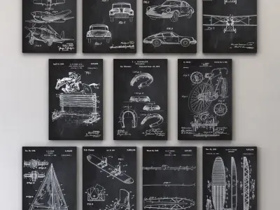 JUNIQE Vehicle Print collection Low-poly 3D model