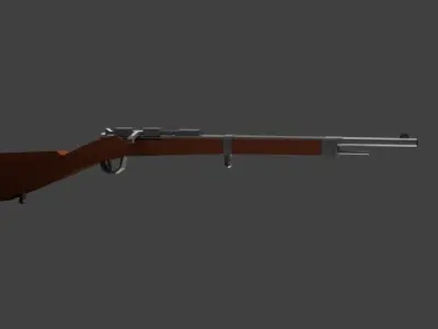 FRENCH RIFLE 1870 Low-poly 3D model