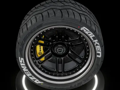 Falken Azenis RT615K Plus 315 30 ZR18 98W SL 3D model