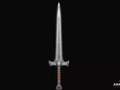 Dwarf Sword  3D Model Low-poly 3D model