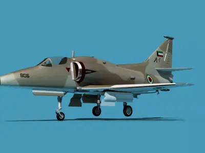 Douglas A-4M Skyhawk V13 Kuwaite 3D model