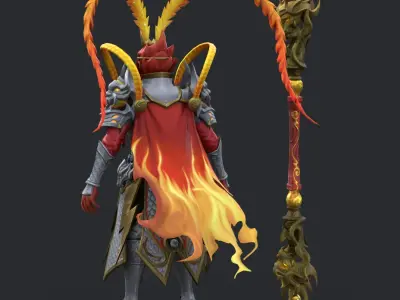 The Monkey King Low-poly 3D model