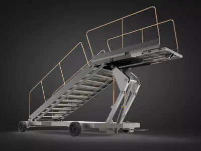 airport stairs - towable ladder  3D model
